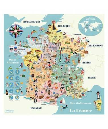 Carte de France magnétique Ingela P.Arrhenius