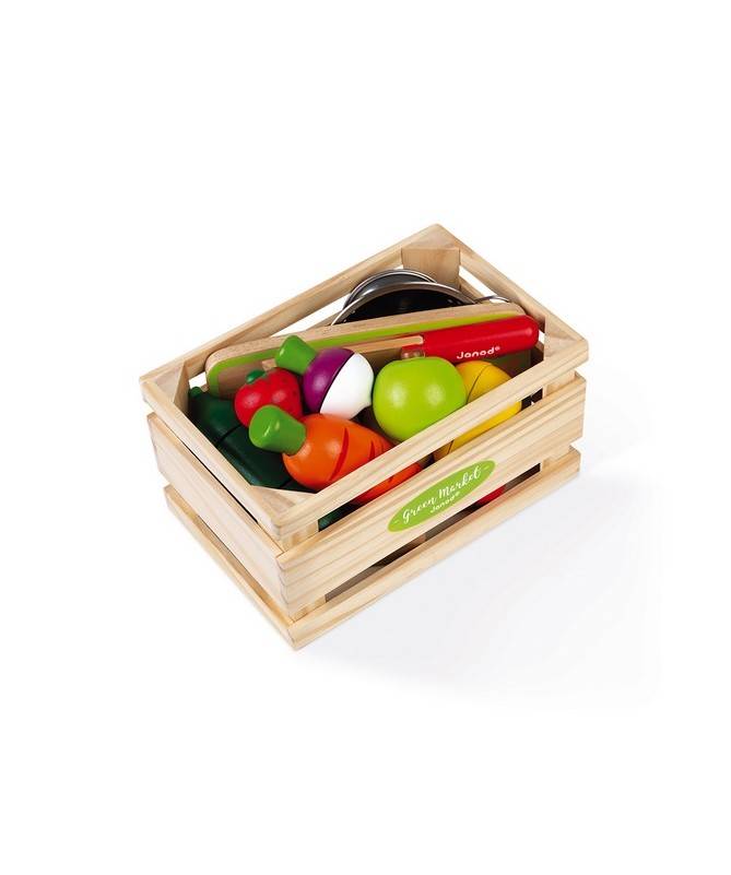 Fruits & Légumes en bois à découper - Maxi Set - Jouets d
